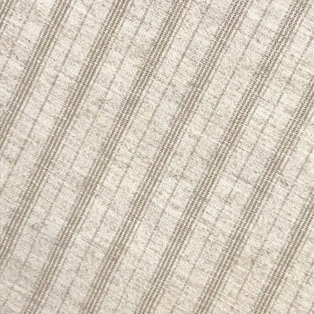 Cream With Gold Metallic Stripes Fabric Material 107